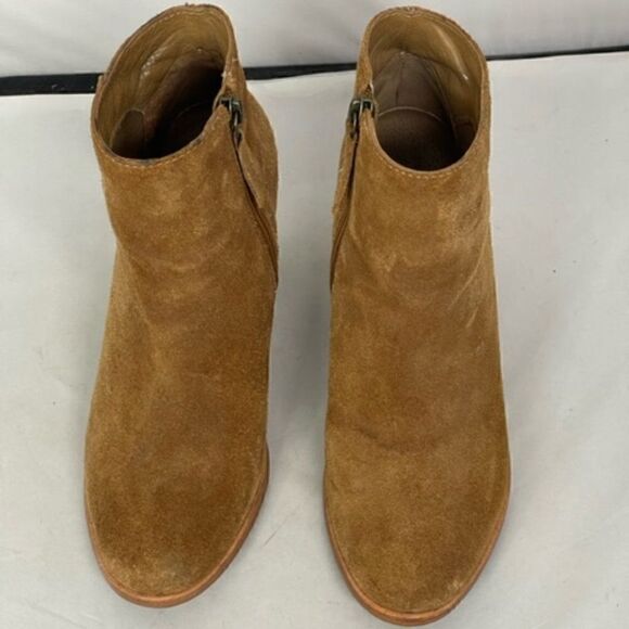 Matisse Women's Metric Faun Brown Suede Booties Color Block High Heel Zip Sz 7 M - Picture 4 of 8